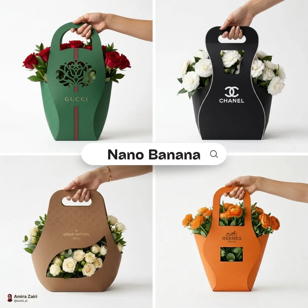 Eco-Friendly Branded Flower Packaging Mockup